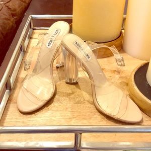 Steve Madden clearer clear strappy pumps